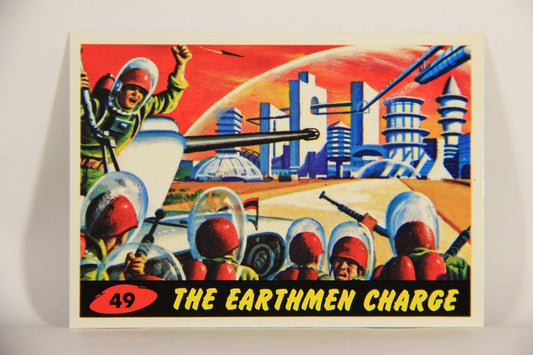 Mars Attacks 1994 Topps Trading Card #49 The Earthmen Charge ENG Artwork L007312