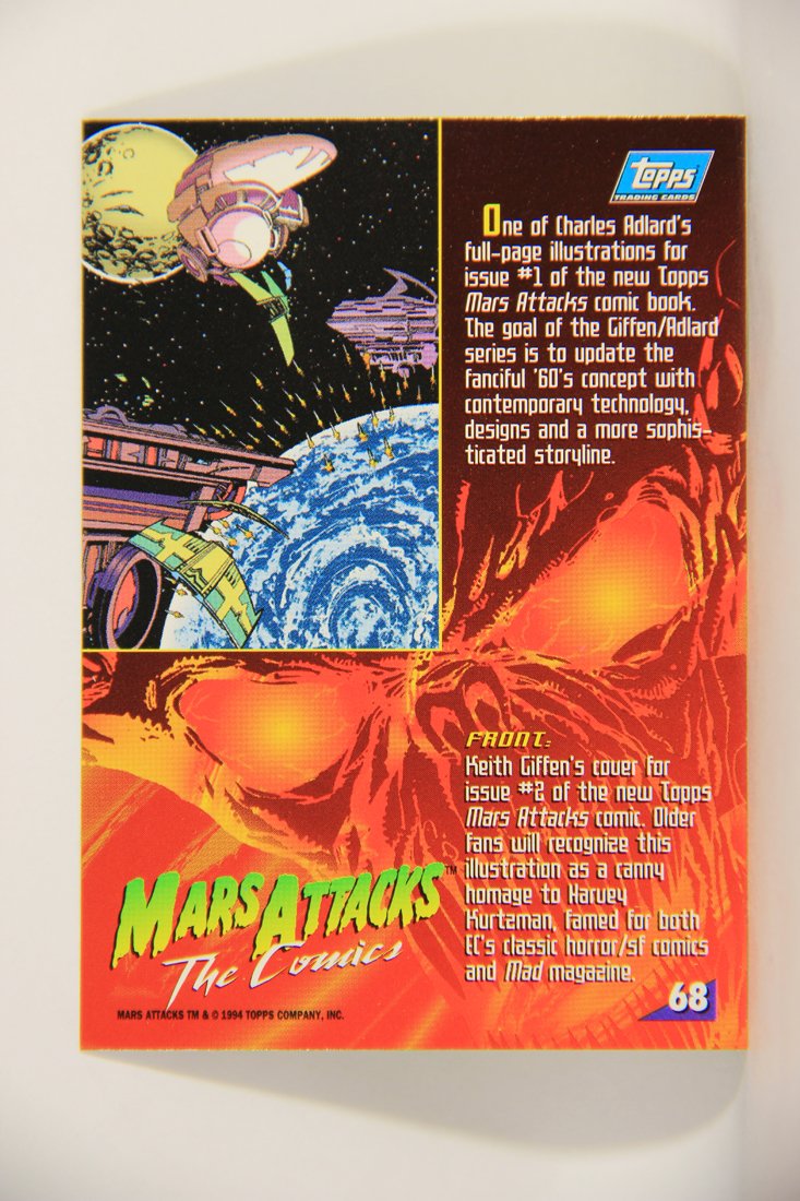 Mars Attacks 1994 Topps Trading Card #68 The Comics Issue Cover #2 ENG Artwork L007331