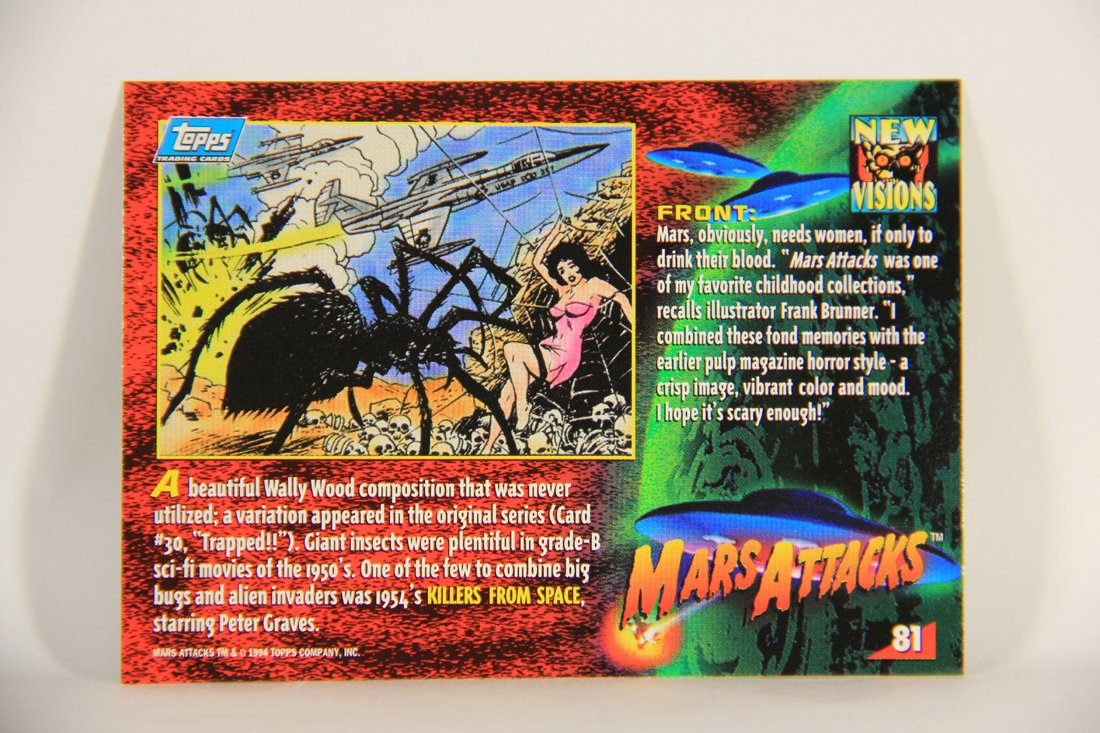 Mars Attacks 1994 Topps Trading Card #81 New Visions ENG Artwork L007344