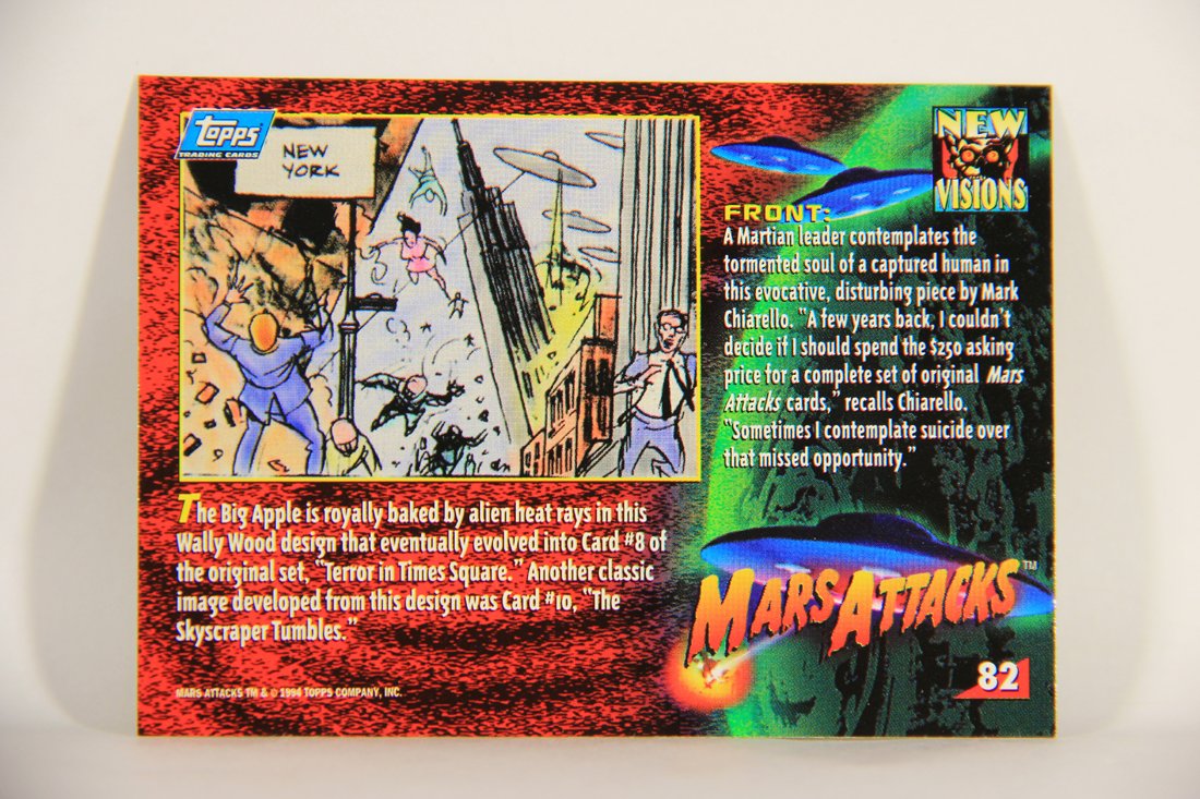 Mars Attacks 1994 Topps Trading Card #82 New Visions ENG Artwork L007345