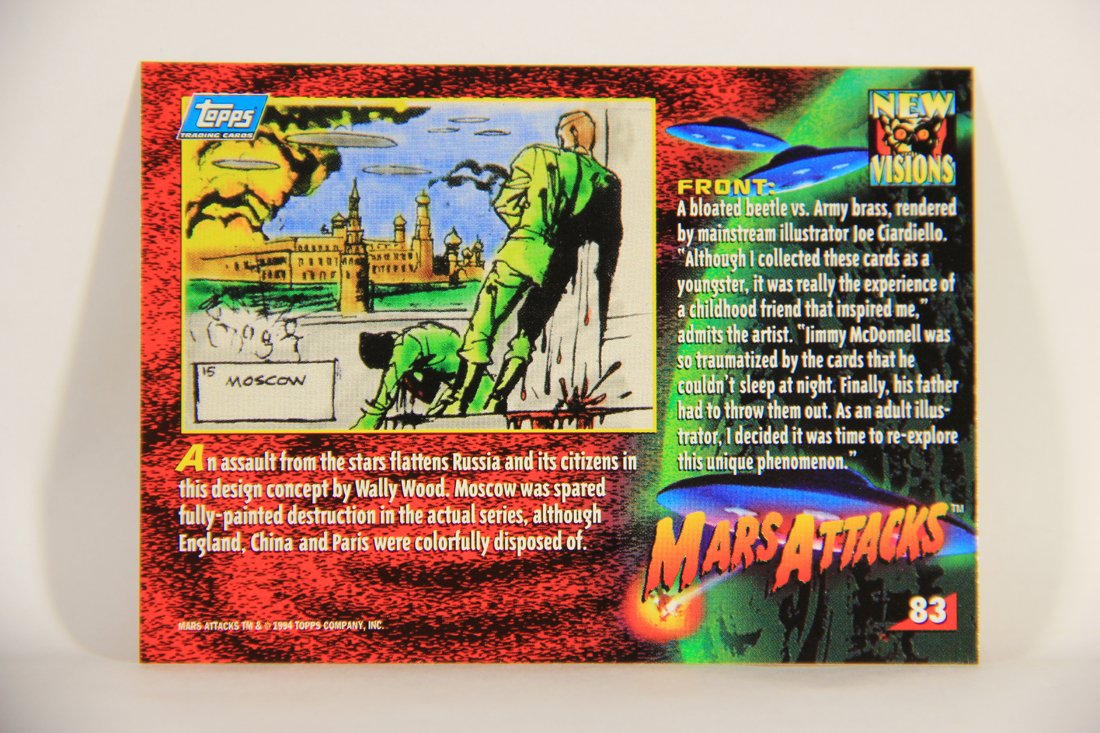 Mars Attacks 1994 Topps Trading Card #83 New Visions ENG Artwork L007346