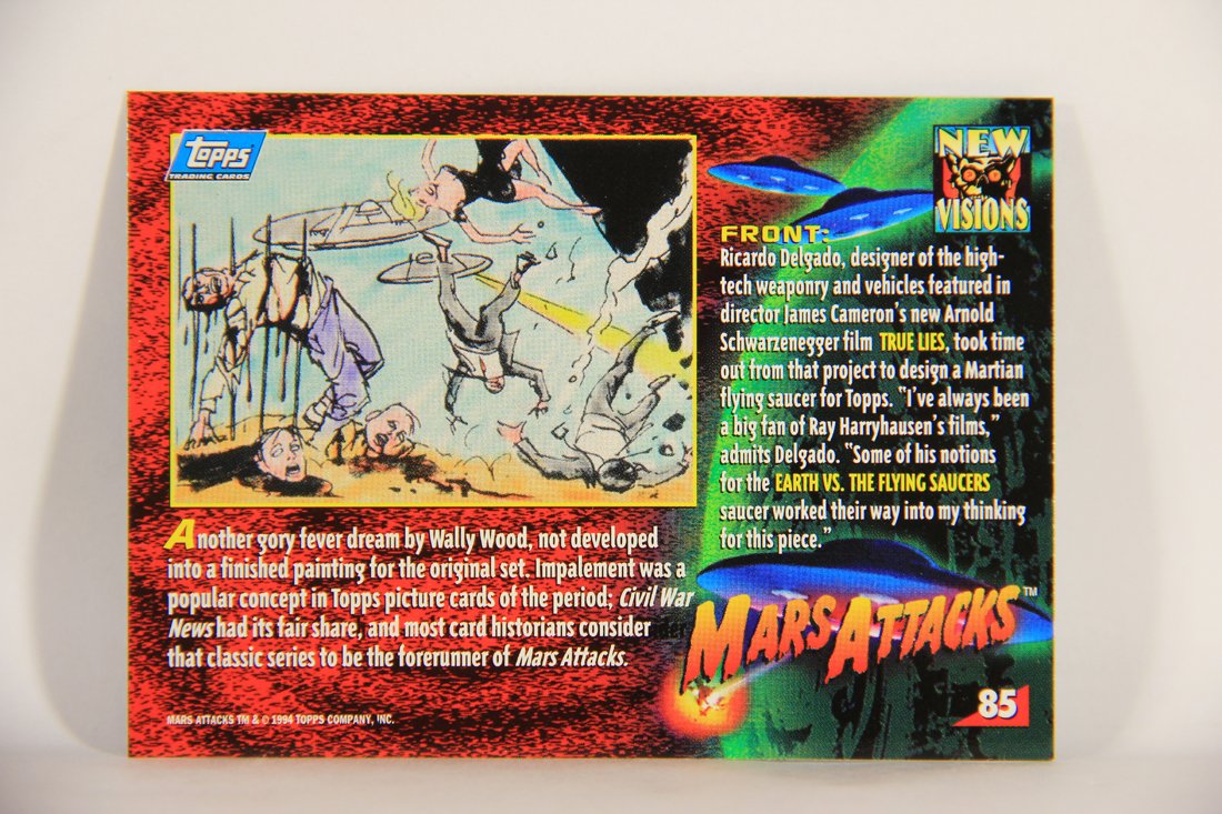 Mars Attacks 1994 Topps Trading Card #85 New Visions ENG Artwork L007348