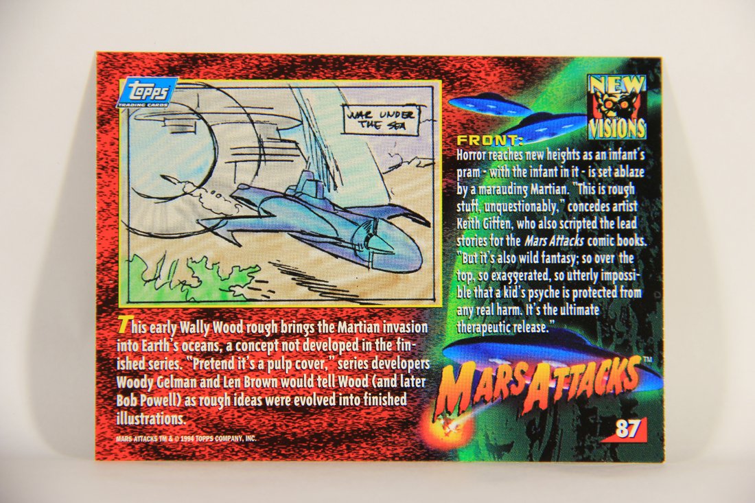 Mars Attacks 1994 Topps Trading Card #87 New Visions ENG Artwork L007350