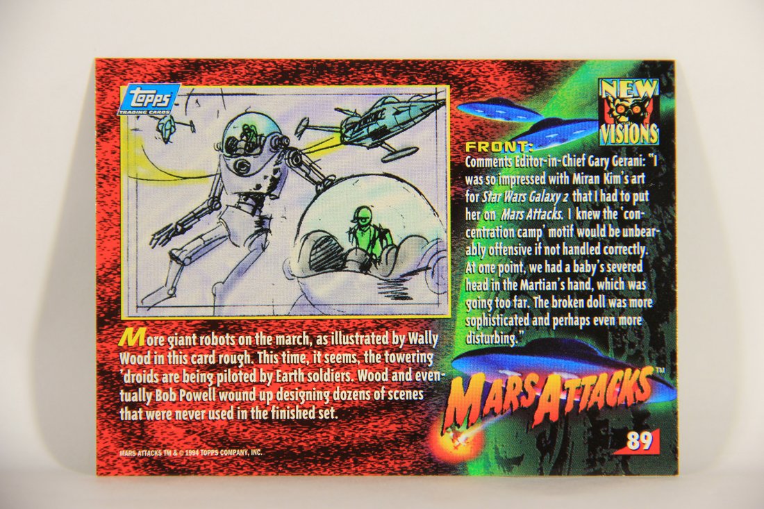 Mars Attacks 1994 Topps Trading Card #89 New Visions ENG Artwork L007352