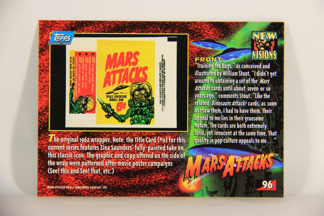 Mars Attacks 1994 Topps Trading Card #96 New Visions ENG Artwork L007359