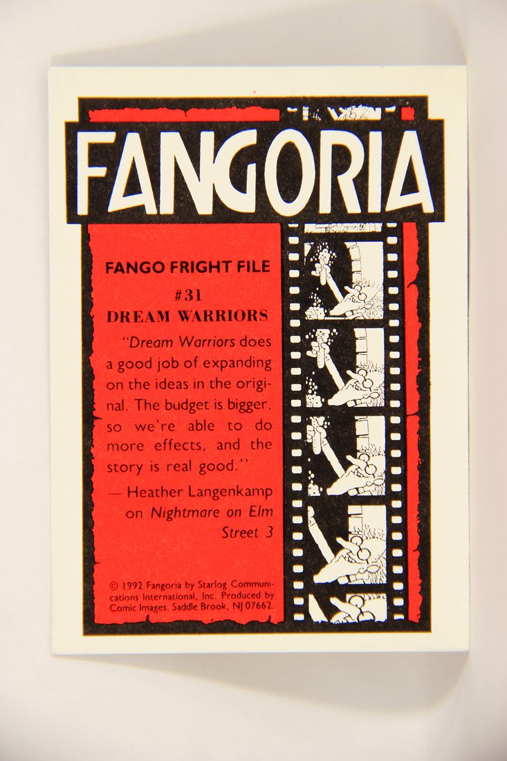 Fangoria Magazine Cover 1992 Trading Card #31 Dream Warriors - Dolly Dearest Movie ENG L007509