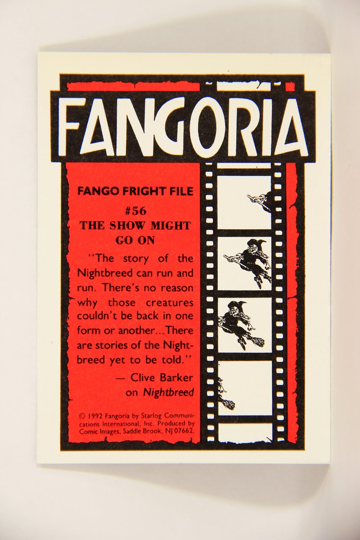 Fangoria Magazine Cover 1992 Trading Card #56 The Show Might Go On - Phantom Of The Opera L007534