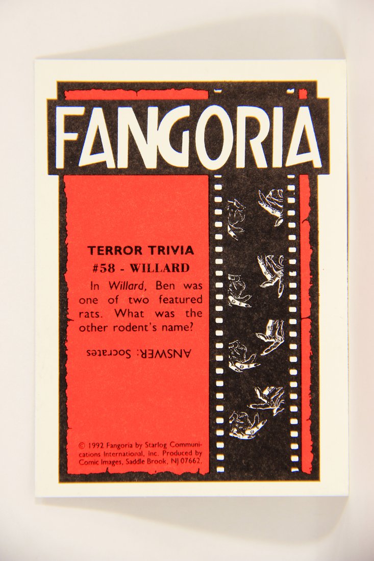 Fangoria Magazine Cover 1992 Trading Card #58 Willard - Tales From the Darkside ENG L007536