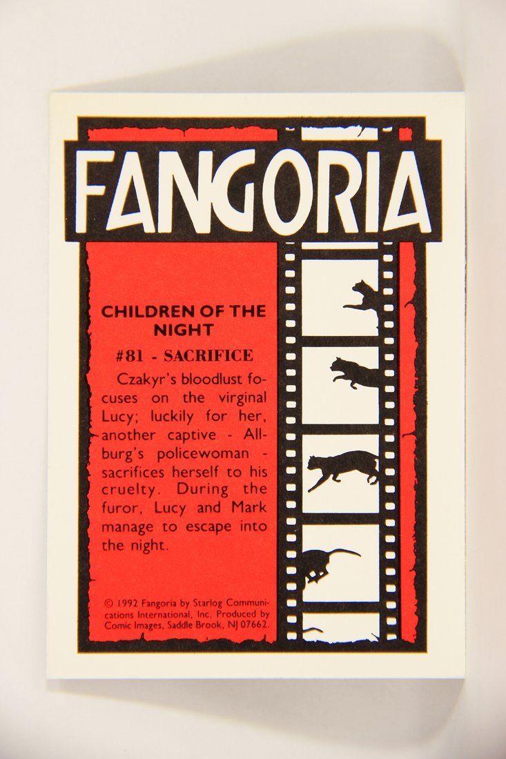 Fangoria Magazine Cover 1992 Trading Card #81 Sacrifice - Children Of The Night ENG L007559