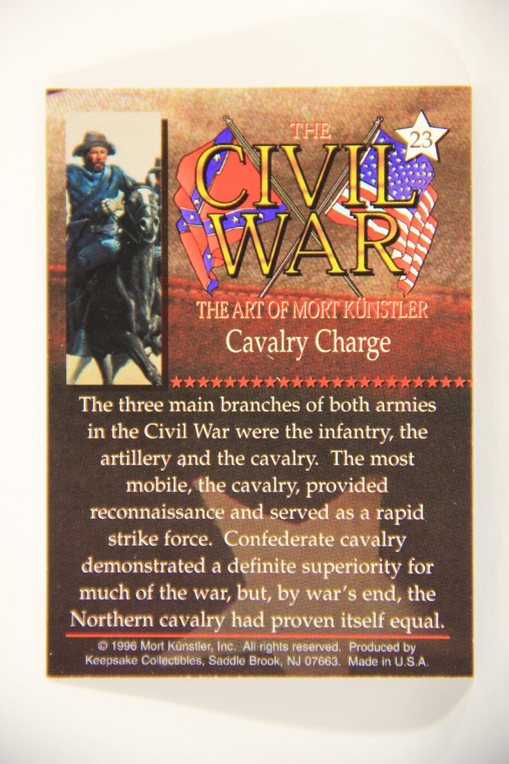 The Civil War The Art Of Mort Künstler 1996 Trading Card #23 Cavalry Charge L008021