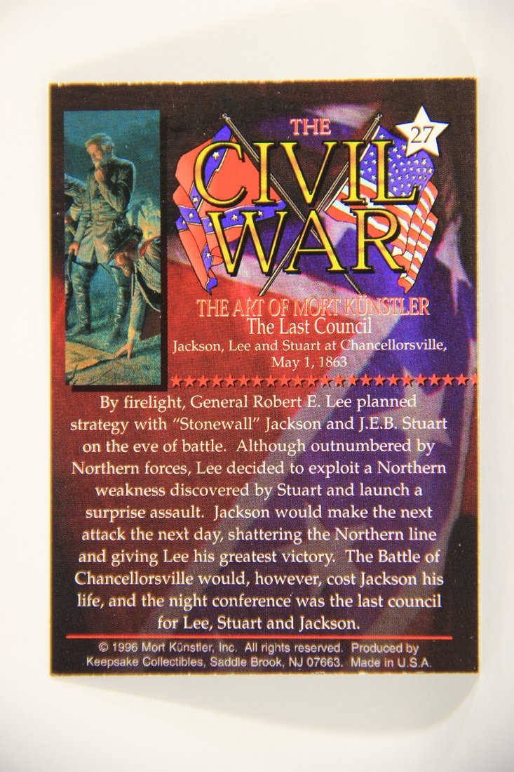 The Civil War The Art Of Mort Künstler 1996 Trading Card #27 The Last Council L008025