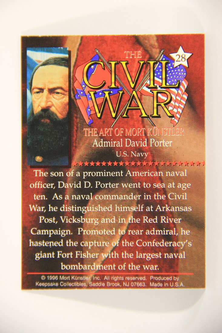 The Civil War The Art Of Mort Künstler 1996 Trading Card #28 Admiral David Porter L008026