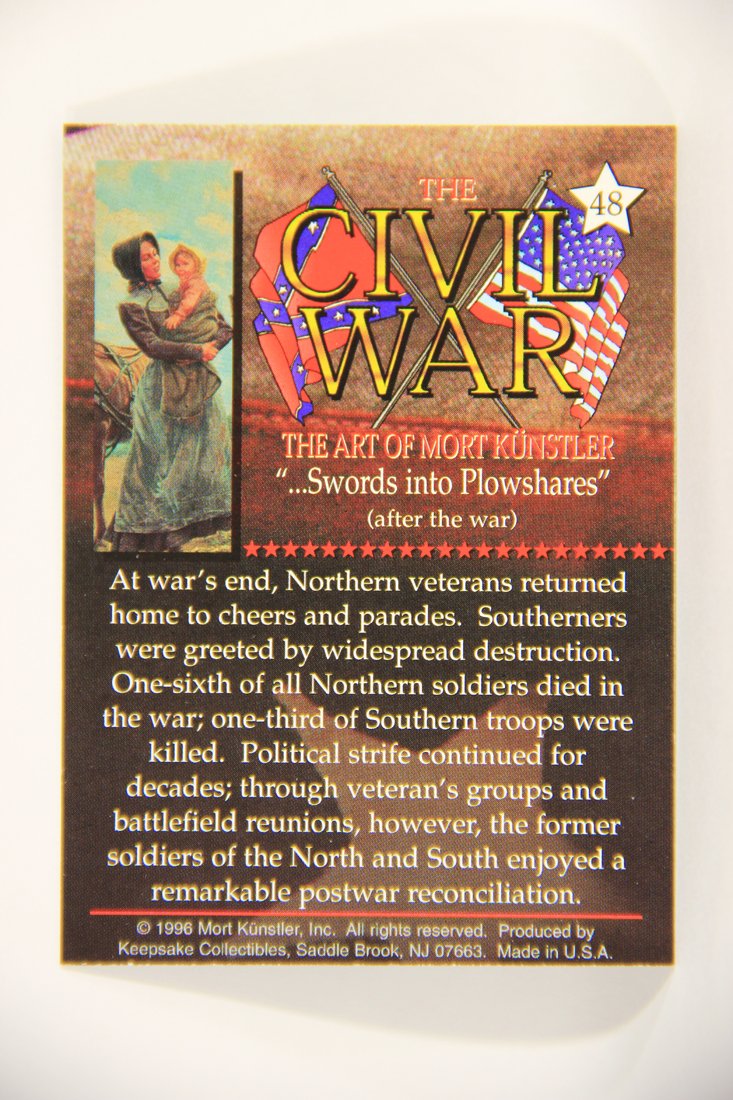 The Civil War The Art Of Mort Künstler 1996 Trading Card #48 Swords Into Plowshares L008046