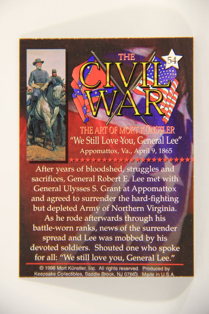 The Civil War The Art Of Mort Künstler 1996 Trading Card #54 We Still Love You General Lee L008052