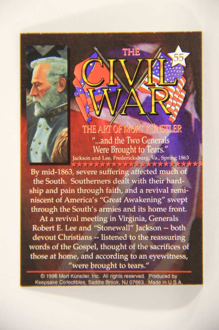 The Civil War The Art Of Mort Künstler 1996 Trading Card #55 Generals Were Brought To Tears L008053