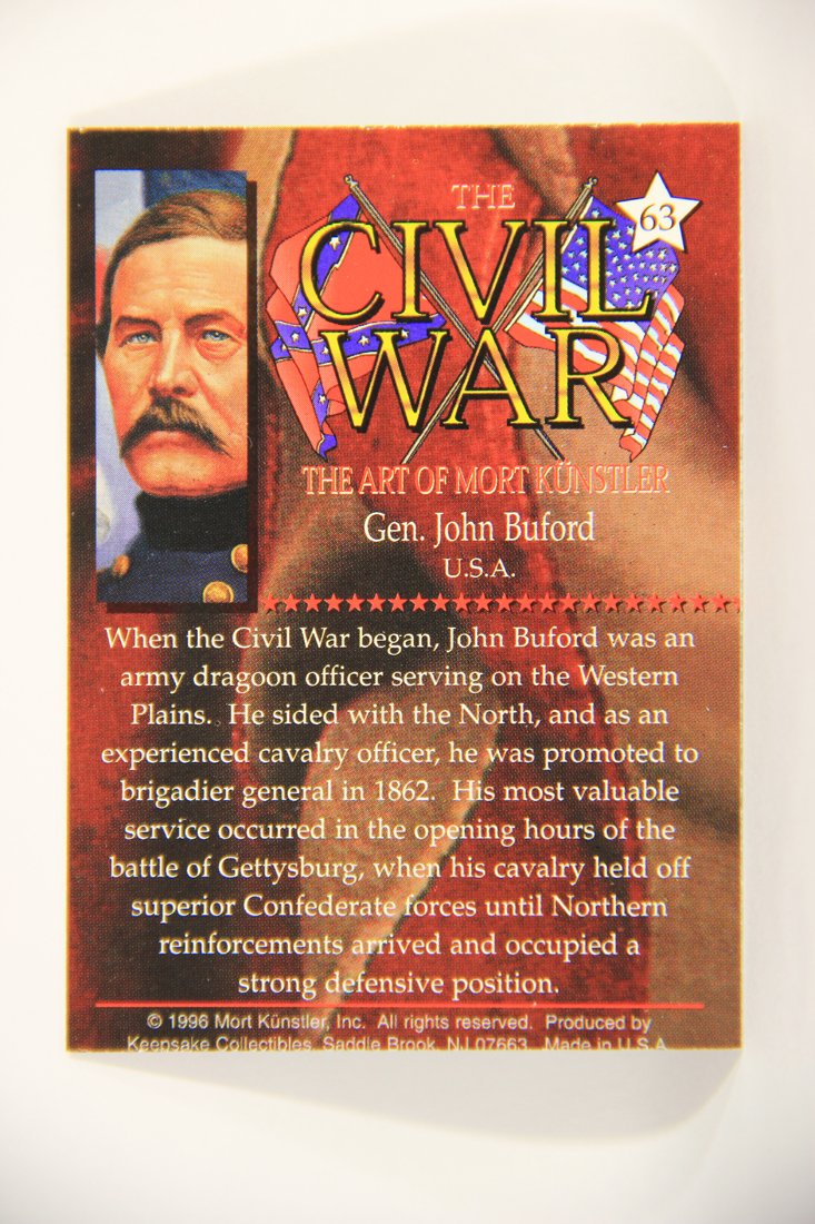 The Civil War The Art Of Mort Künstler 1996 Trading Card #63 General John Buford L008061