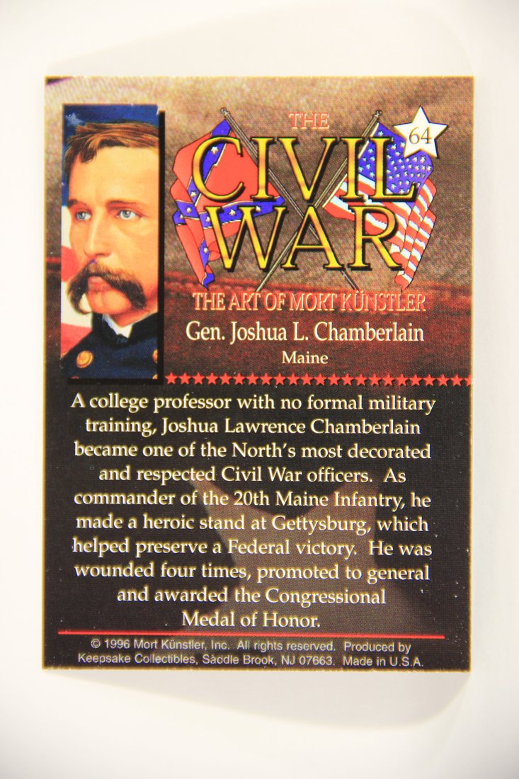 The Civil War The Art Of Mort Künstler 1996 Trading Card #64 Gen. Joshua L. Chamberlain L008062