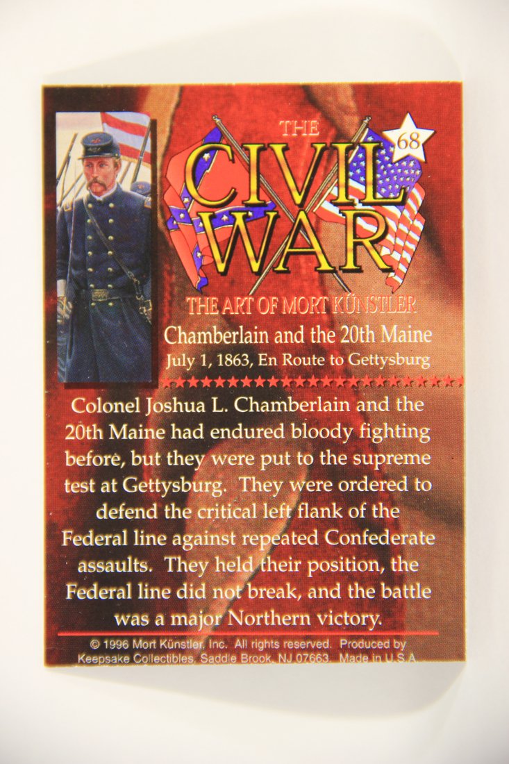 The Civil War The Art Of Mort Künstler 1996 Trading Card #68 Chamberlain And The 20th Maine L008066