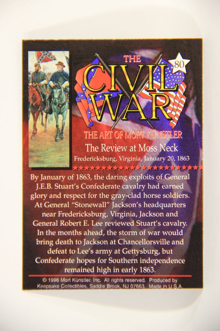 The Civil War The Art Of Mort Künstler 1996 Trading Card #80 The Review At Moss Neck L008078