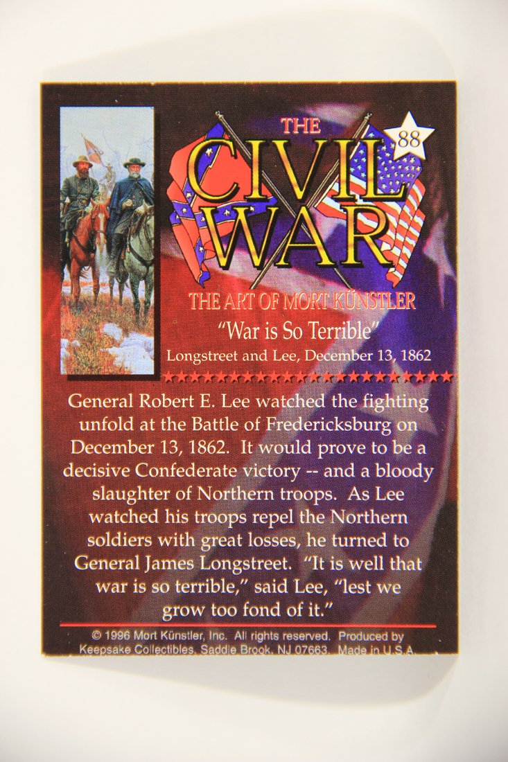 The Civil War The Art Of Mort Künstler 1996 Trading Card #88 War Is So Terrible L008086