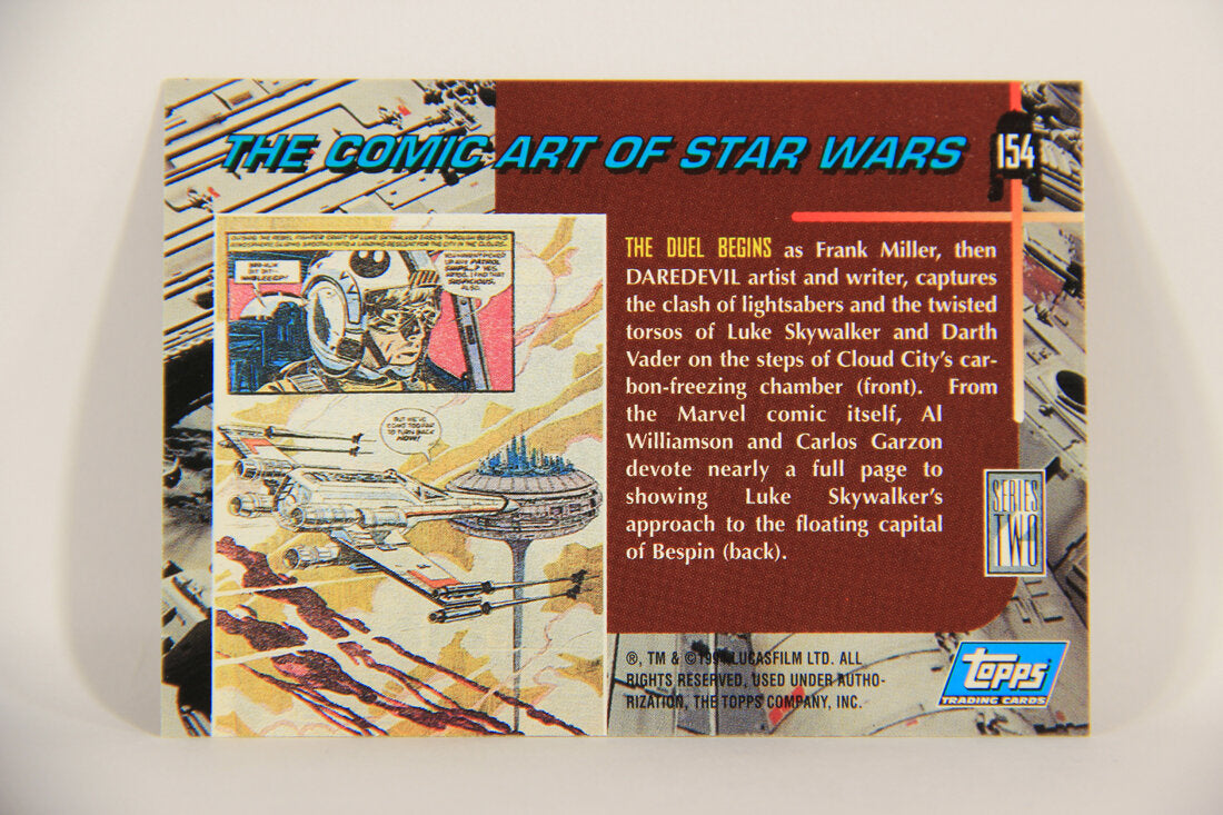 Star Wars Galaxy 1994 Topps Trading Card #154 The Duel Begins Artwork ENG L008267