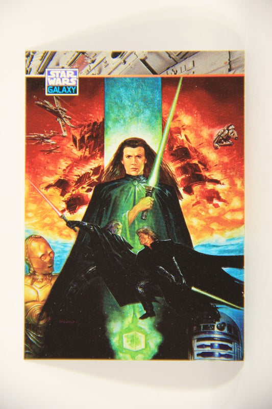 Star Wars Galaxy 1994 Topps Trading Card #165 As Luke Fights Artwork ENG L008278