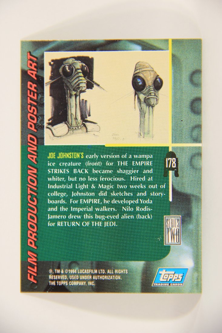 Star Wars Galaxy 1994 Topps Trading Card #178 Wampa Ice Creature Artwork ENG L008291