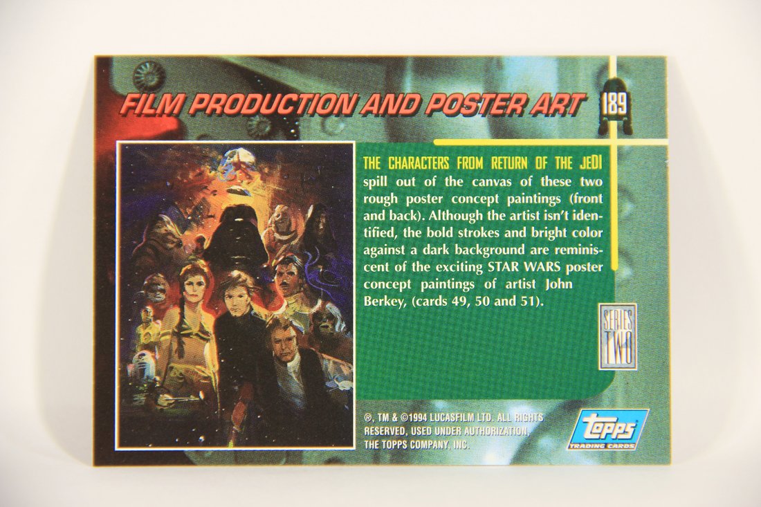 Star Wars Galaxy 1994 Topps Trading Card #189 Characters Of ROTJ Artwork ENG L008302