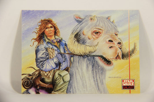 Star Wars Galaxy 1994 Topps Trading Card #231 Female Rebel Riding Tauntaun Artwork ENG L008340