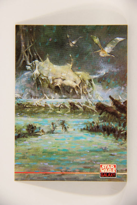 Star Wars Galaxy 1994 Topps Trading Card #237 Yoda's Hut On Dagobah Artwork ENG L008346