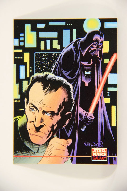 Star Wars Galaxy 1994 Topps Trading Card #238 Grand Moff Tarkin And Darth Vader Artwork ENG L008347
