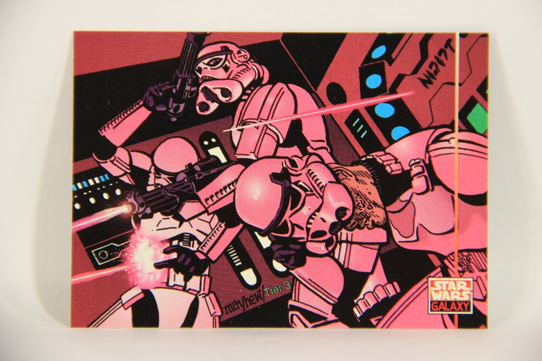 Star Wars Galaxy 1994 Topps Card #248 Stormtroopers In Death Star Control Room Artwork ENG L008356