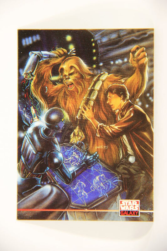 Star Wars Galaxy 1994 Topps Trading Card #261 Do Not Upset A Wookiee Artwork ENG L008369