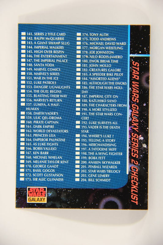 Star Wars Galaxy 1994 Topps Trading Card #275 Checklist 141-275 ENG L008379