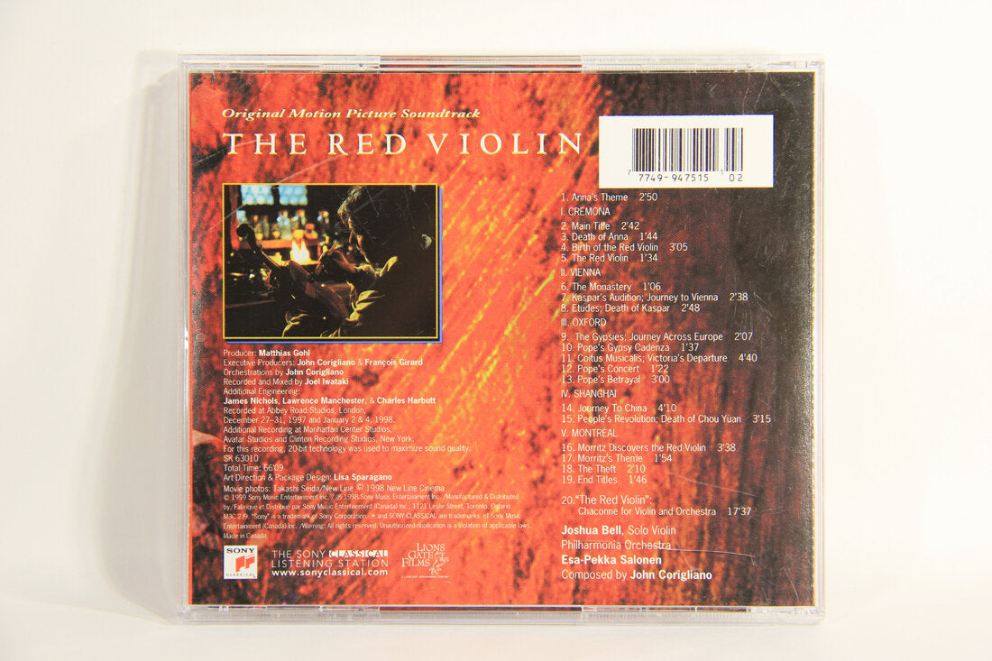 The Red Violin Soundtrack 1999 OST John Corigliano Canada L008606