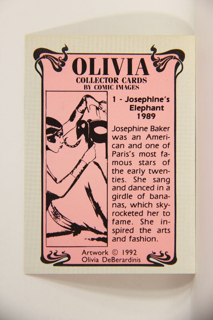 Olivia De Berardinis 1992 Trading Card #1 Josephine's Elephant 1989 ENG Pin-Up Art L008640