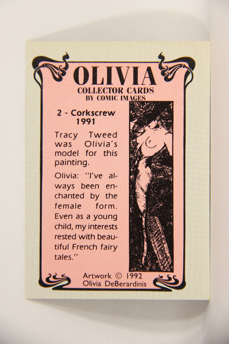 Olivia De Berardinis 1992 Trading Card #2 Corkscrew 1991 ENG Pin-Up Art L008641