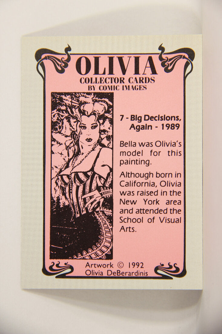 Olivia De Berardinis 1992 Trading Card #7 Big Decisions Again 1989 ENG Pin-Up Art L008646