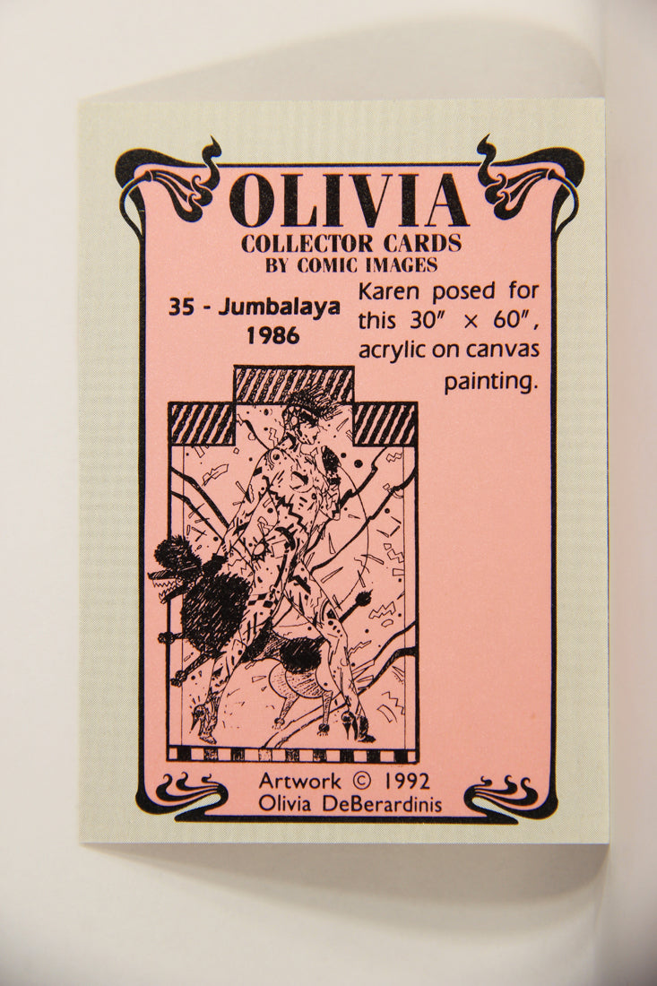 Olivia De Berardinis 1992 Trading Card #35 Jumbalaya 1986 ENG Pin-Up Art L008674