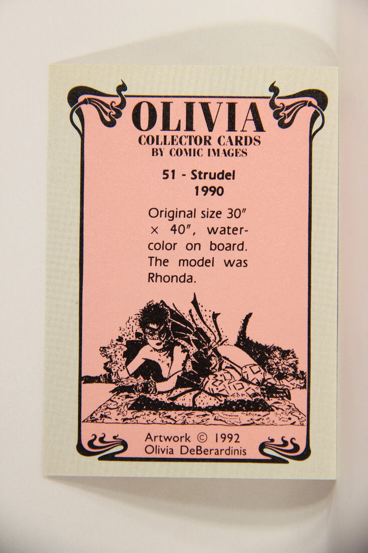 Olivia De Berardinis 1992 Trading Card #51 Strudel 1990 ENG Pin-Up Art L008690
