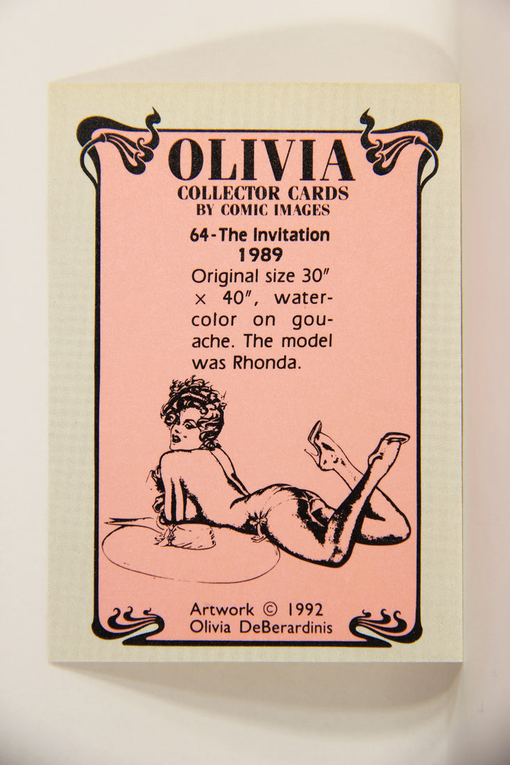 Olivia De Berardinis 1992 Trading Card #64 The Invitation 1989 ENG Pin-Up Art L008703