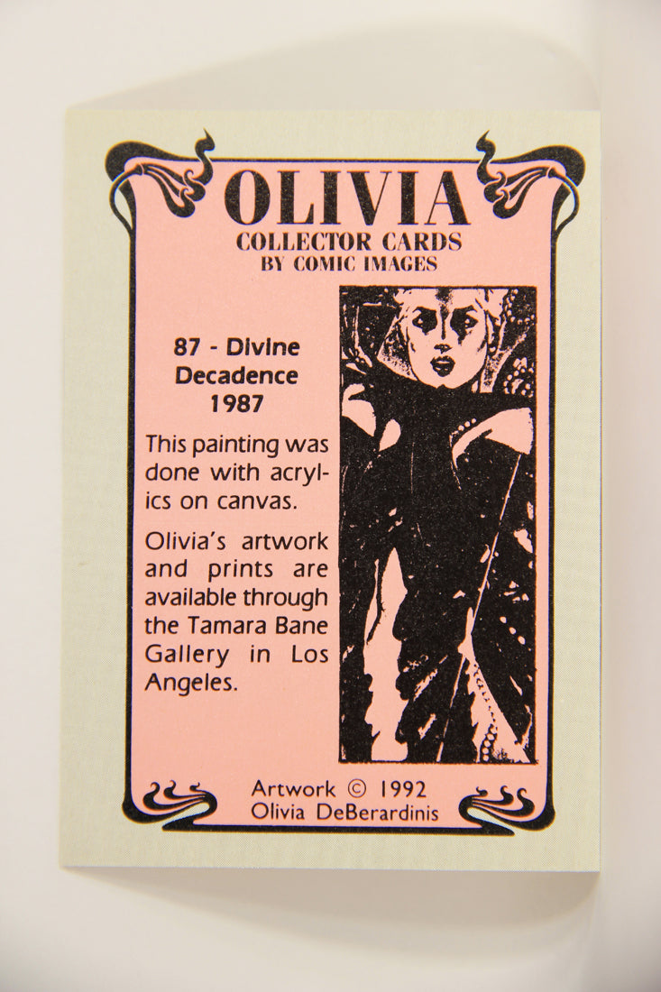 Olivia De Berardinis 1992 Trading Card #87 Divine Decadence 1987 ENG Pin-Up Art L008726