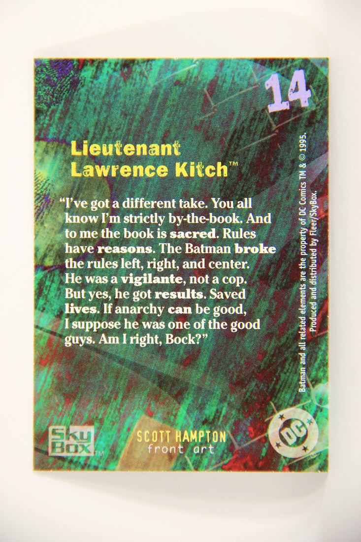 Batman Master Series 1995 Trading Card #14 Lieutenant Lawrence Kitch ENG L008743