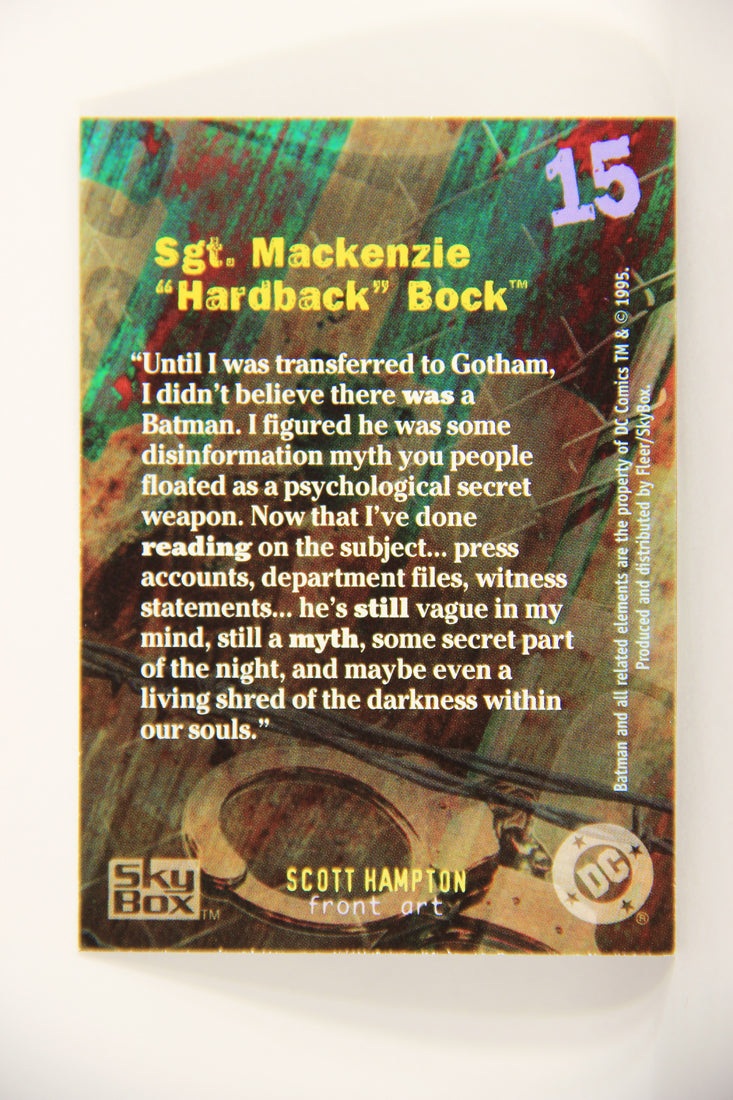 Batman Master Series 1995 Card #15 Sgt. Mackenzie Hardback Bock ENG L008744
