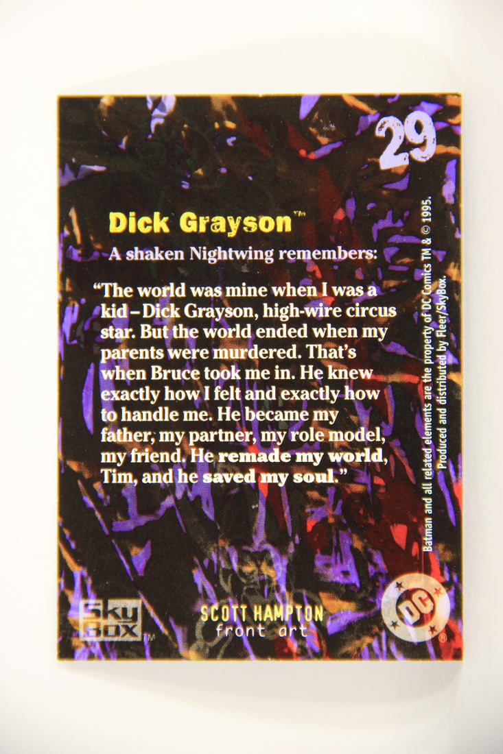 Batman Master Series 1995 Trading Card #29 Dick Grayson ENG L008758