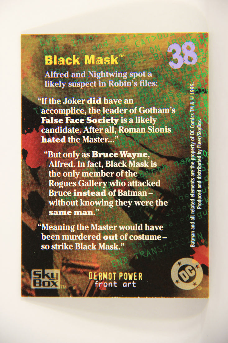 Batman Master Series 1995 Trading Card #38 Black Mask ENG L008767