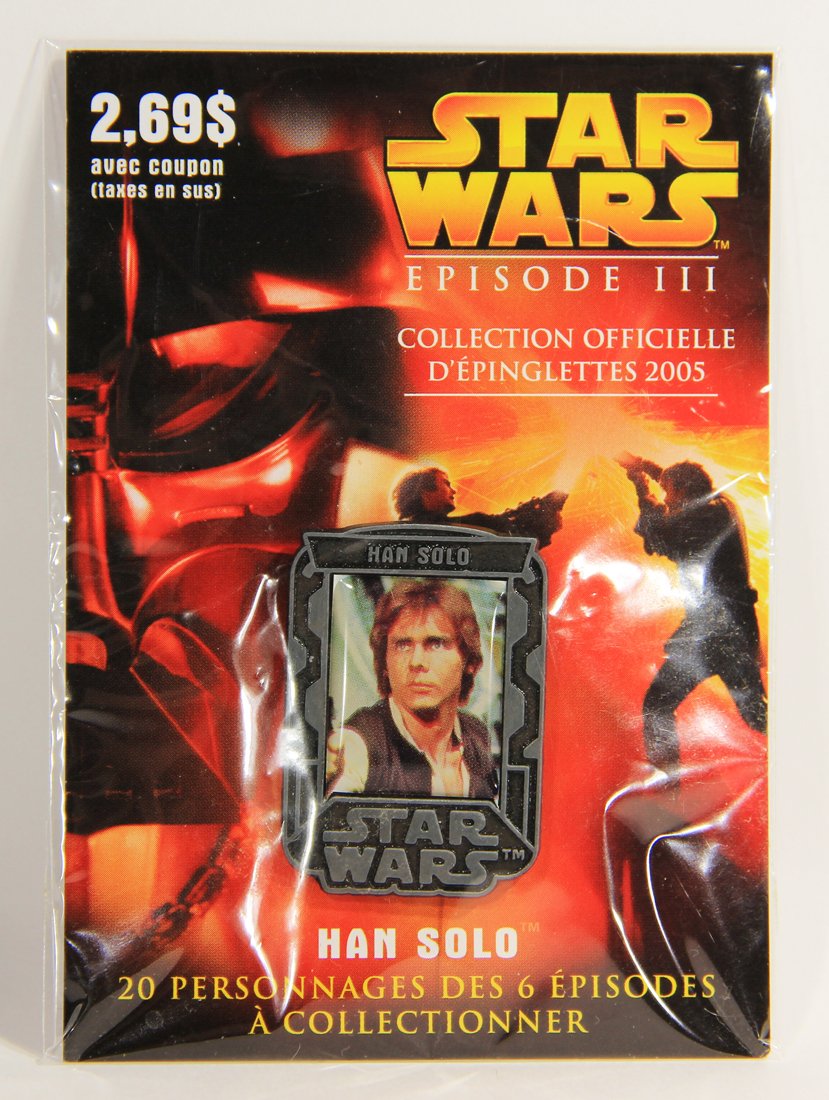 Star Wars Han Solo 2005 Canadian French Lapel Pin Revenge Of The Sith New Sealed L008942