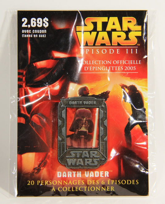 Star Wars Darth Vader 2005 Canadian French Lapel Pin Revenge Of The Sith New Sealed L008948