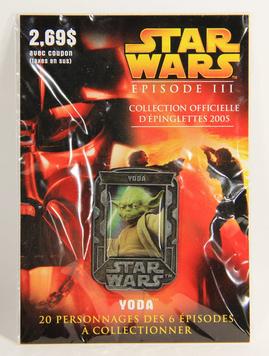 Star Wars Yoda 2005 Canadian French Lapel Pin Revenge Of The Sith New Sealed L008949