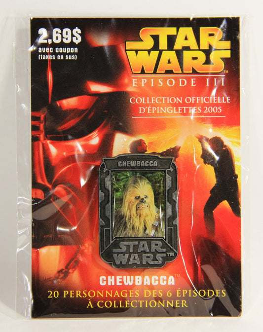 Star Wars Chewbacca 2005 Canadian French Lapel Pin Revenge Of The Sith New Sealed L008951